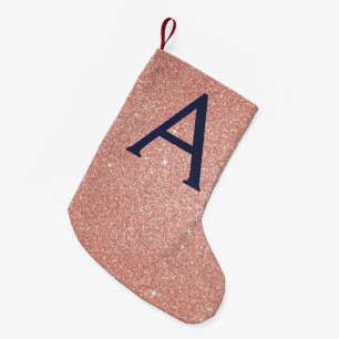 Petite Chaussette De Noël Monogramme de la Parties scintillant bleue de la M