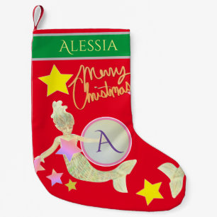 Petite Chaussette De Noël Monogramme de la petite sirène