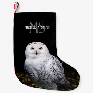 Petite Chaussette De Noël Monogramme de nom personnalisé de majestueuse chou
