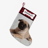 Petite Chaussette De Noël Monogramme d'os d'animal de compagnie de Buffalo r (Devant (Accrochage))