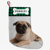 Petite Chaussette De Noël Monogramme d'os d'animal de compagnie de Buffalo v (Devant)