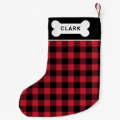 Petite Chaussette De Noël Monogramme d'os de chien plaqué de buffle rouge et (Dos)