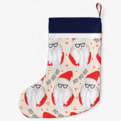 Petite Chaussette De Noël Monogramme Hipster Père Noël (Dos)