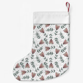 Petite Chaussette De Noël Monogramme mignon rose fleurs Motif (Dos)