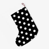 Petite Chaussette De Noël Monogramme moderne Motif noir et blanc (Dos (Accrochage))