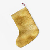 Petite Chaussette De Noël Monogramme noir blanc or Glam (Dos (Accrochage))