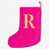 Petite Chaussette De Noël Monogramme simple moderne (Dos)