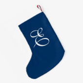 Petite Chaussette De Noël Monographie de Noël bleu et blanc (Dos (Accrochage))