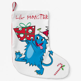 Petite Chaussette De Noël Monstre avec le cadeau de Noël