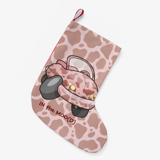 Petite Chaussette De Noël Moo Car (Devant (Accrochage))