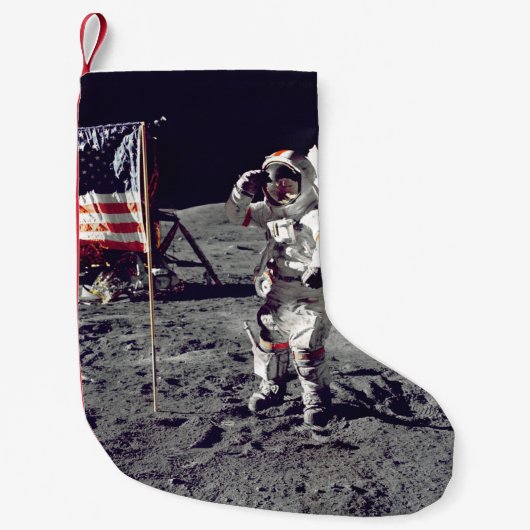 Petite Chaussette De Noël Moonwalk Apollo 17 (Devant)