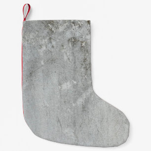 Petite Chaussette De Noël Mortier mur gris vieilli blanc noir