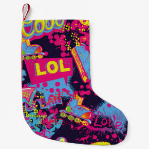 Petite Chaussette De Noël motif Abstrait d'adolescents grognon sans soudure.