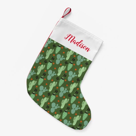 Petite Chaussette De Noël Motif abstrait de désert de cactus de hippie (Devant (Accrochage))