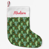 Petite Chaussette De Noël Motif abstrait de désert de cactus de hippie (Devant)