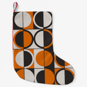 Petite Chaussette De Noël Motif abstrait géométrique du milieu du siècle ave