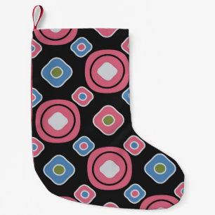 Petite Chaussette De Noël Motif abstrait sans couture avec l'image d'oval g