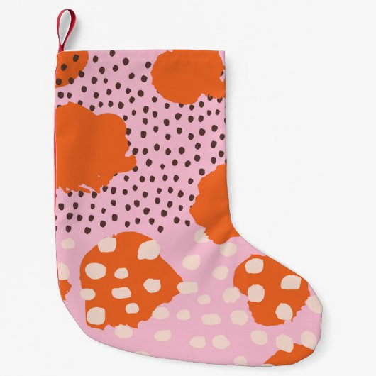 Petite Chaussette De Noël motif Abstrait sans soudure avec Brush Strokes. Be (Devant)