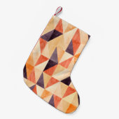 Petite Chaussette De Noël Motif Abstrait sans soudure avec mosaïque triangul (Devant (Accrochage))