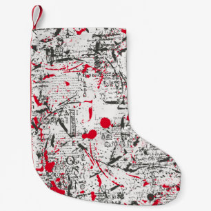 Petite Chaussette De Noël motif Abstrait transparent avec fragments de non-l
