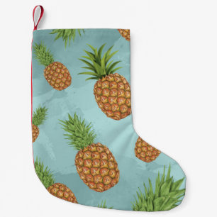 Petite Chaussette De Noël Motif ananas aquarelle 2
