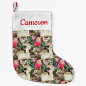 Petite Chaussette De Noël Motif animal tropical (Devant)