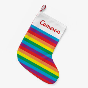Petite Chaussette De Noël Motif arc-en-ciel simple