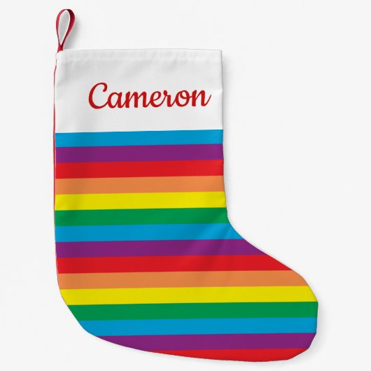 Petite Chaussette De Noël Motif arc-en-ciel simple (Devant)