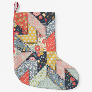 Petite Chaussette De Noël Motif Arrière - plan de style vintage. Dec de mis