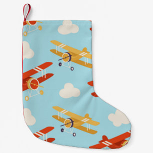 Petite Chaussette De Noël Motif Arrière - plan des nuages des plans vintages