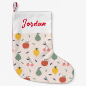 Petite Chaussette De Noël Motif aux fruits mignons (Devant)