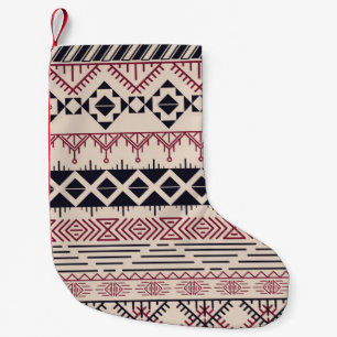 Petite Chaussette De Noël Motif aztèque. Arrière - plan tribal vintage