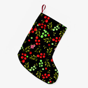 Petite Chaussette De Noël Motif Berries