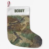 Petite Chaussette De Noël Motif Camo vert de l'armée cool (Devant)