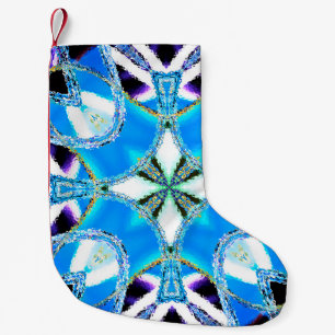 Petite Chaussette De Noël Motif coloré, carreaux en céramique et design abst