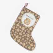 Petite Chaussette De Noël Motif Cute Hamster personnalisé (Devant (Accrochage))