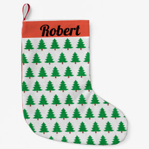 Petite Chaussette De Noël Motif d'arbre de Noël -