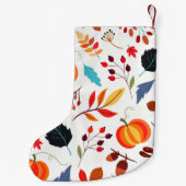 Petite Chaussette De Noël Motif d'automne Noël Stocking (Dos)