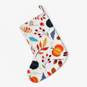 Petite Chaussette De Noël Motif d'automne Noël Stocking (Dos (Accrochage))