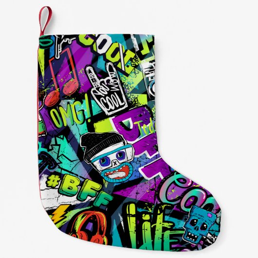 Petite Chaussette De Noël motif de bande dessinée sans soudure Abstrait. Rép (Devant)