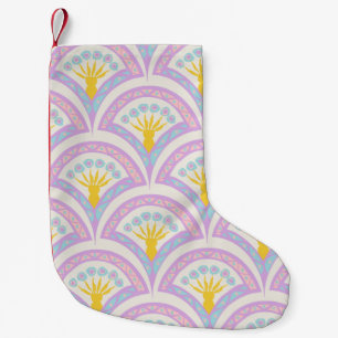 Petite Chaussette De Noël Motif de coquille de couleur pastel