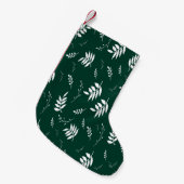 Petite Chaussette De Noël motif de feuille (Devant (Accrochage))