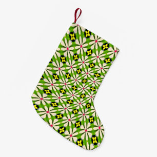 Petite Chaussette De Noël Motif de fleurs esthétiques