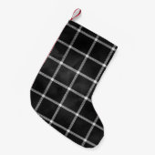 Petite Chaussette De Noël motif de grille monochrome (Devant (Accrochage))
