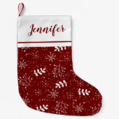 Petite Chaussette De Noël Motif de Holiday Foliage à la mode (Devant)