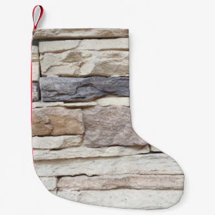 Petite Chaussette De Noël Motif de la pierre moderne mur de brique Surfacé b