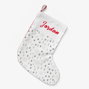 Petite Chaussette De Noël Motif de la piste animale du bois mûre