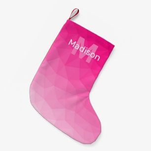 Petite Chaussette De Noël Motif de maillage géométrique à l'ombre chaude