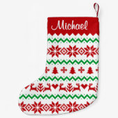 Petite Chaussette De Noël Motif de Noël (Dos)