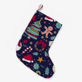 Petite Chaussette De Noël Motif de Noël (Devant (Accrochage))